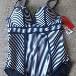 SPANX Sweetheart Striped One Piece Swimsuit